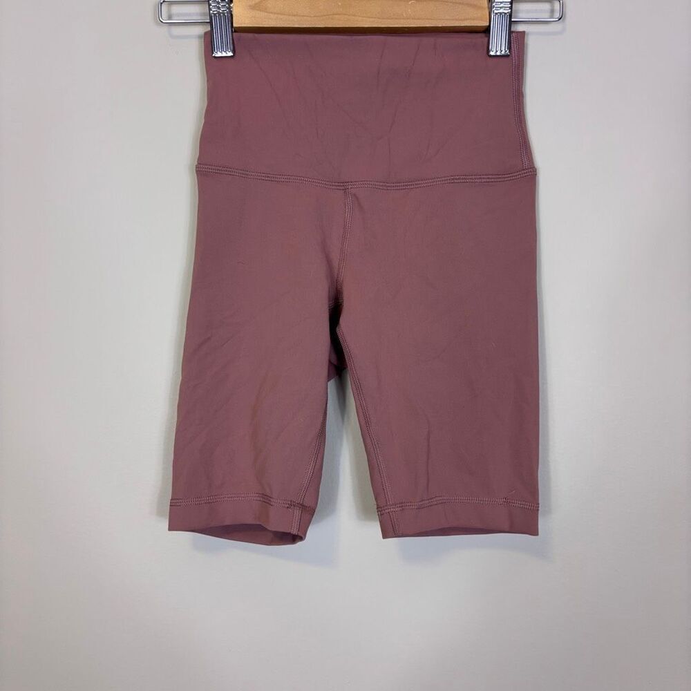 Lululemon Dusty Pink High Waisted‎ Spandex Biker Shorts 2